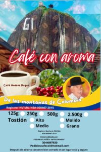 Café Andrés Duque, de las montañas de Colombia